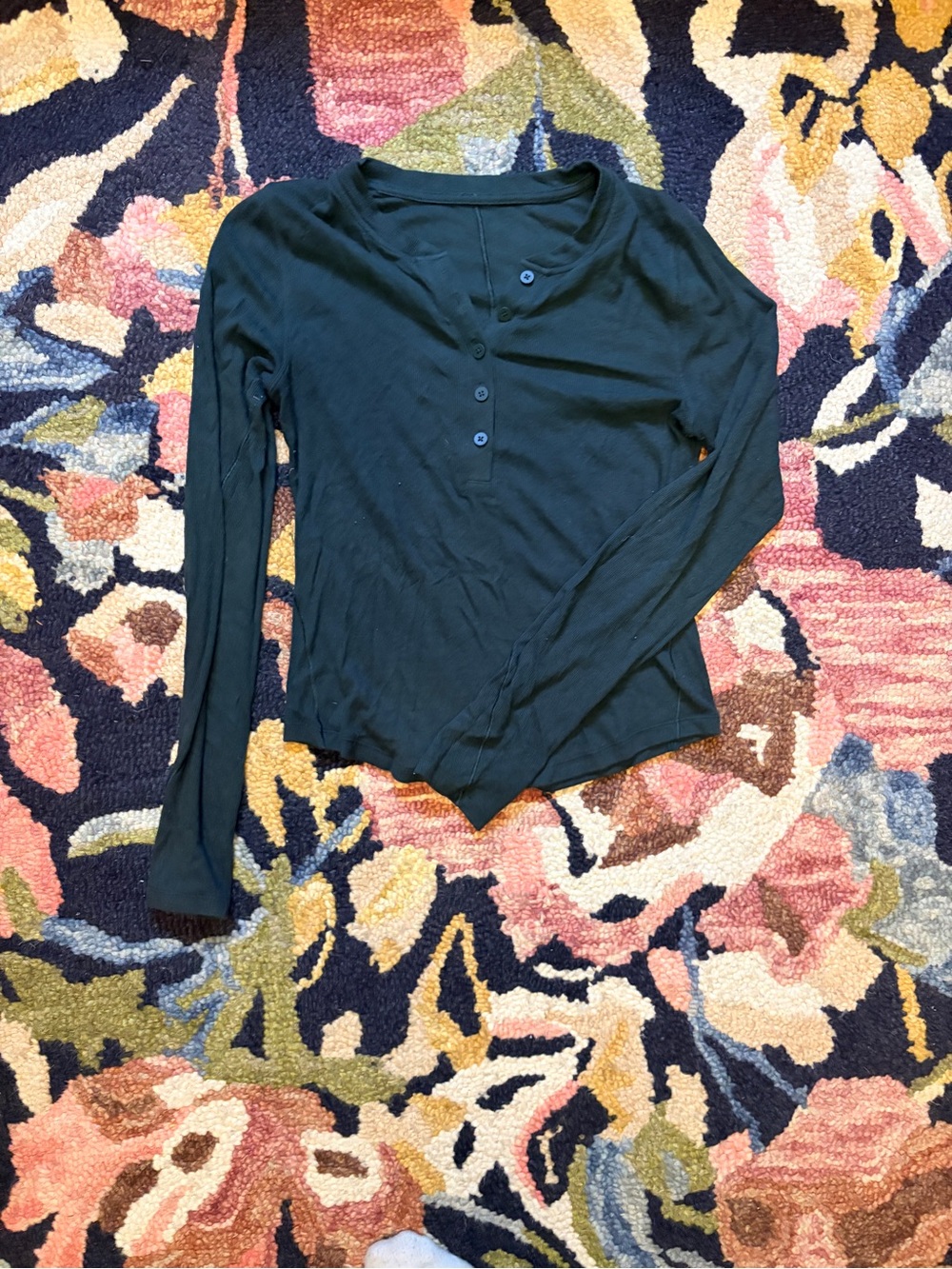 Lululemon Hold Tight Long-Sleeve Henley Top in forest green